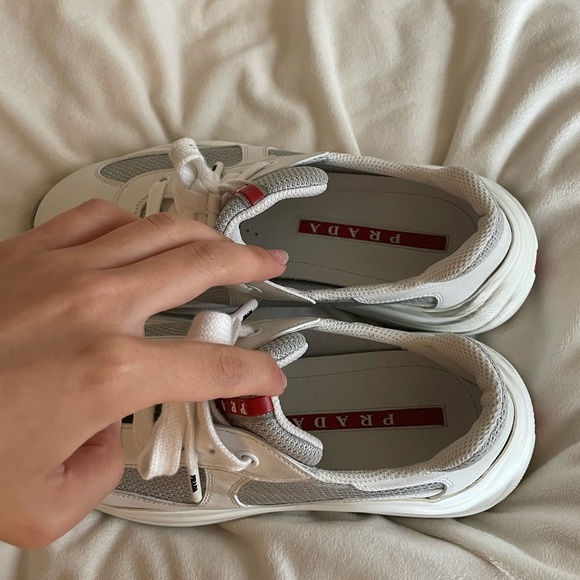 Prada America’s Cup Lace Up Sneakers - Picture 5 of 6